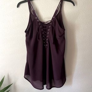 LIKE NEW - Eggplant Purple Top - Charlotte Russe